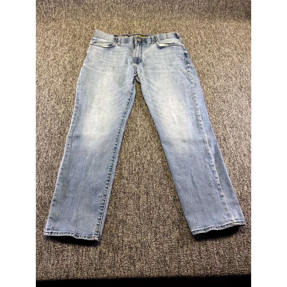 Lee Extreme Motion MVP Jeans Mens 38x32 Blue Tapered Denim Stretch Pockets